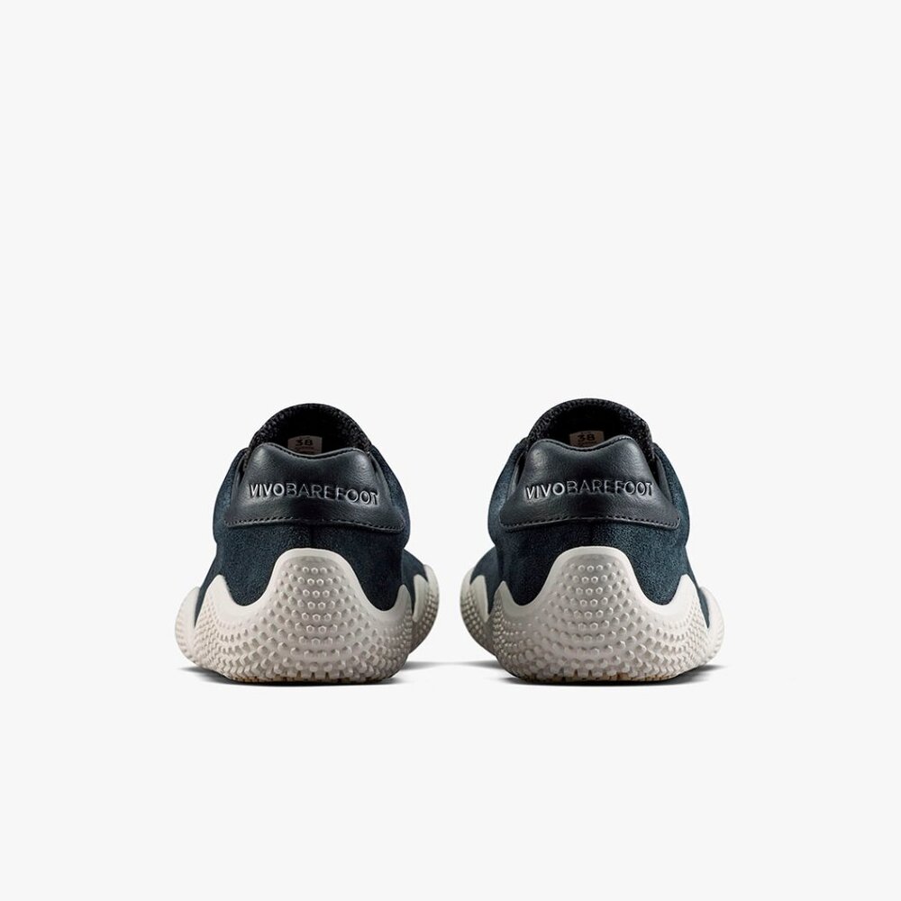 Vivobarefoot Motus Studio Sneaker Leather Womens in Suede Obsidian White - Picture 10 of 13